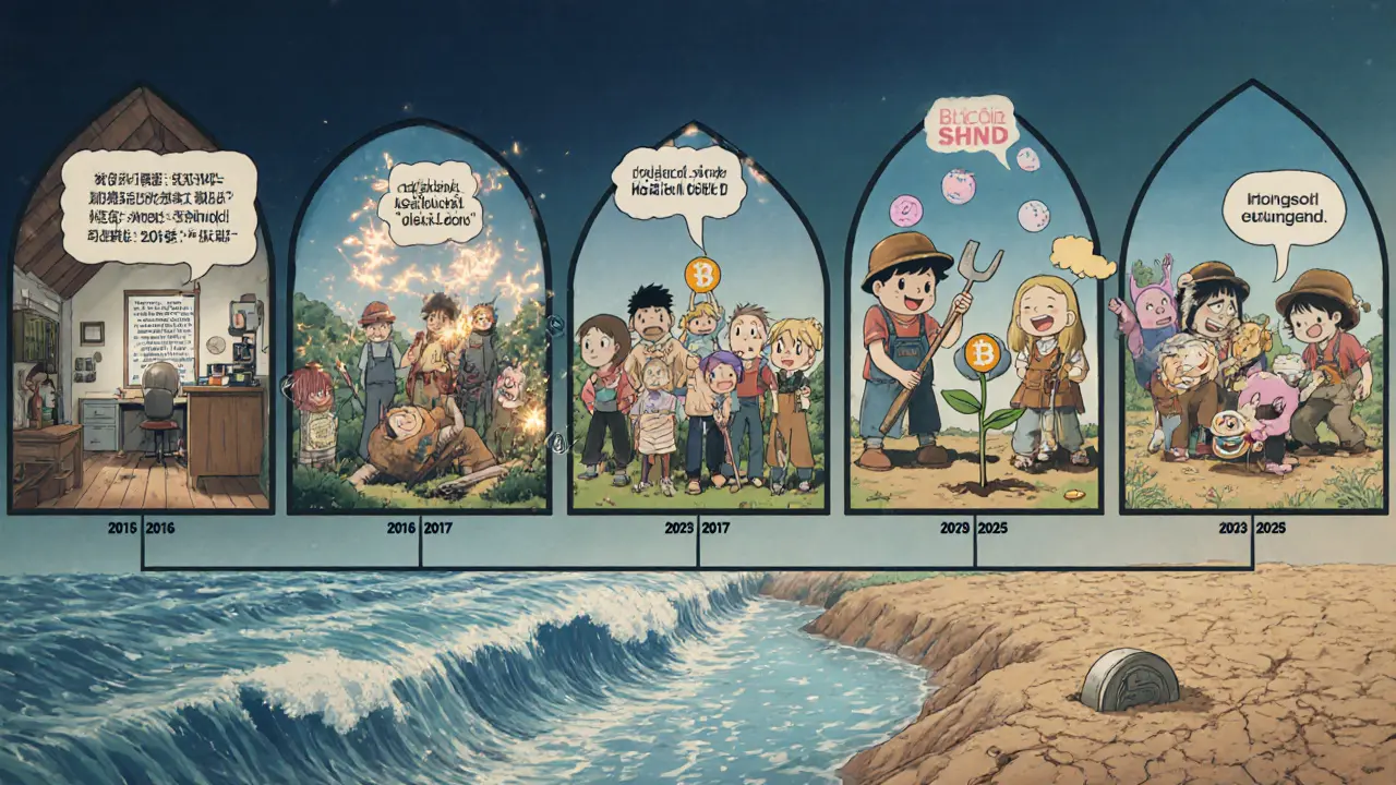 Mural shows StrongHands timeline from 2015 to 2025 with key events.