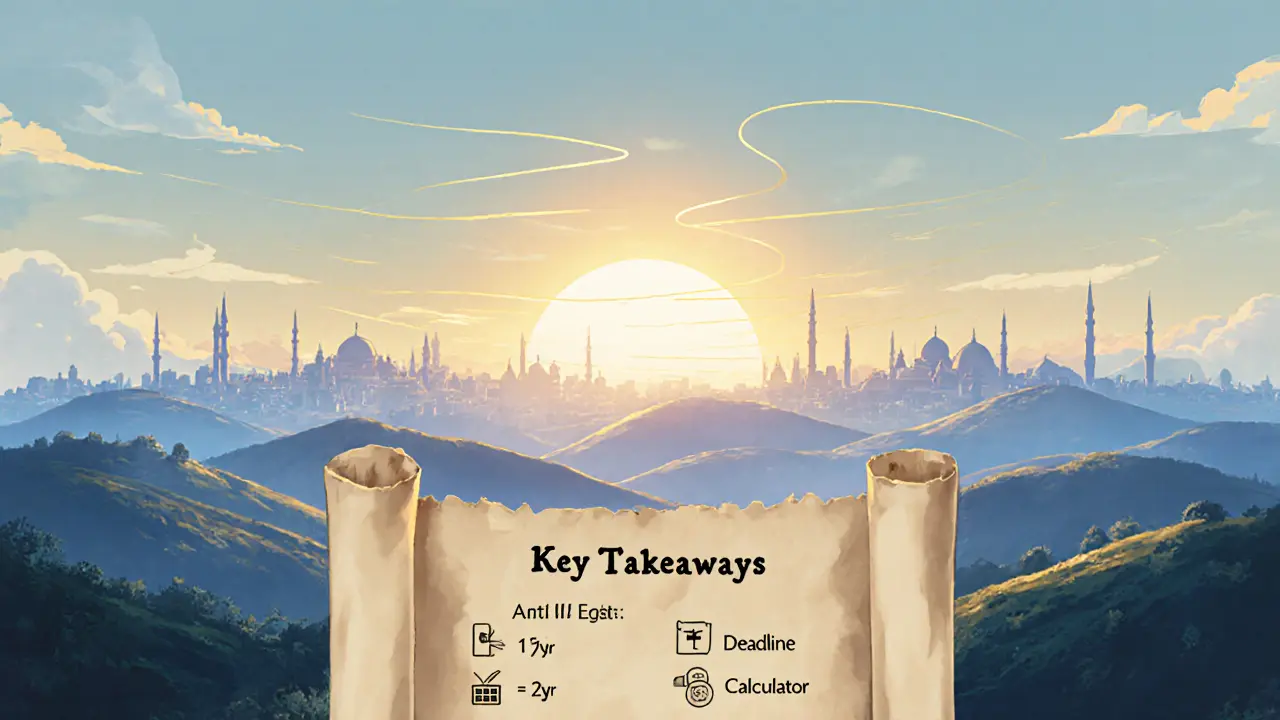 Sunrise over Islamabad with a scroll of key crypto tax takeaways and faint future tier ideas.