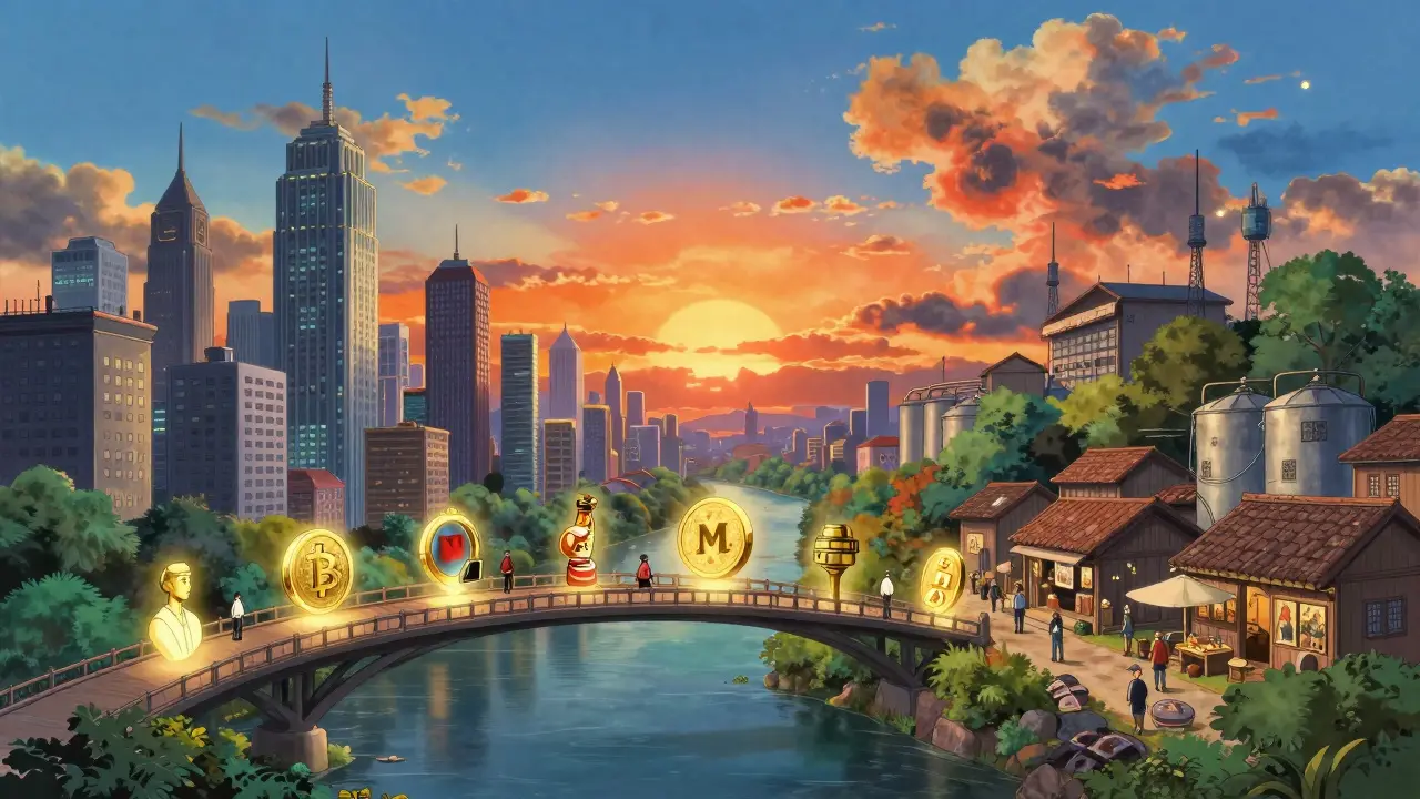 A magical bridge connecting blockchain tech to tokenized real-world assets.