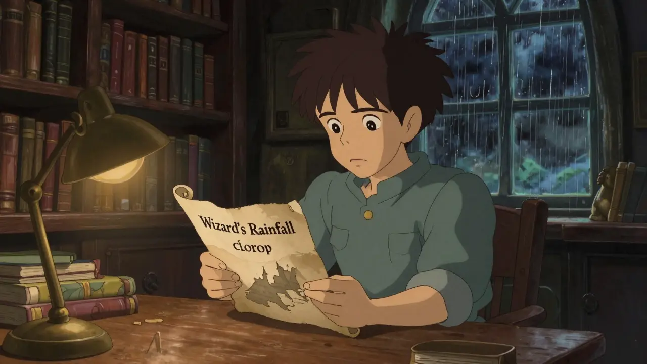 Character reading a scroll about a closed airdrop in a library