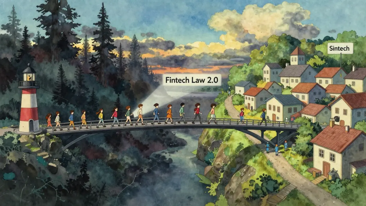 Studio Ghibli: Bridge connecting regulated fintech village to unregulated crypto wilds.