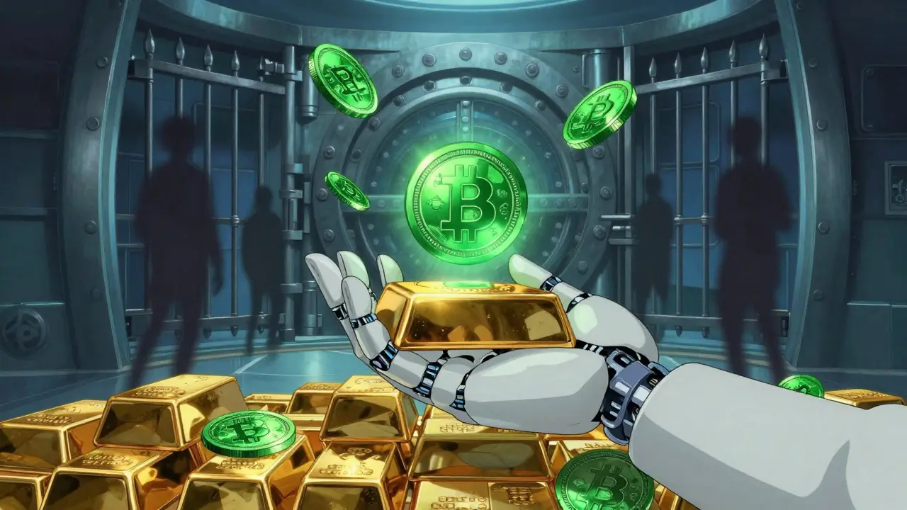 Digital yuan coins replacing gold in vault while crypto traders are locked out