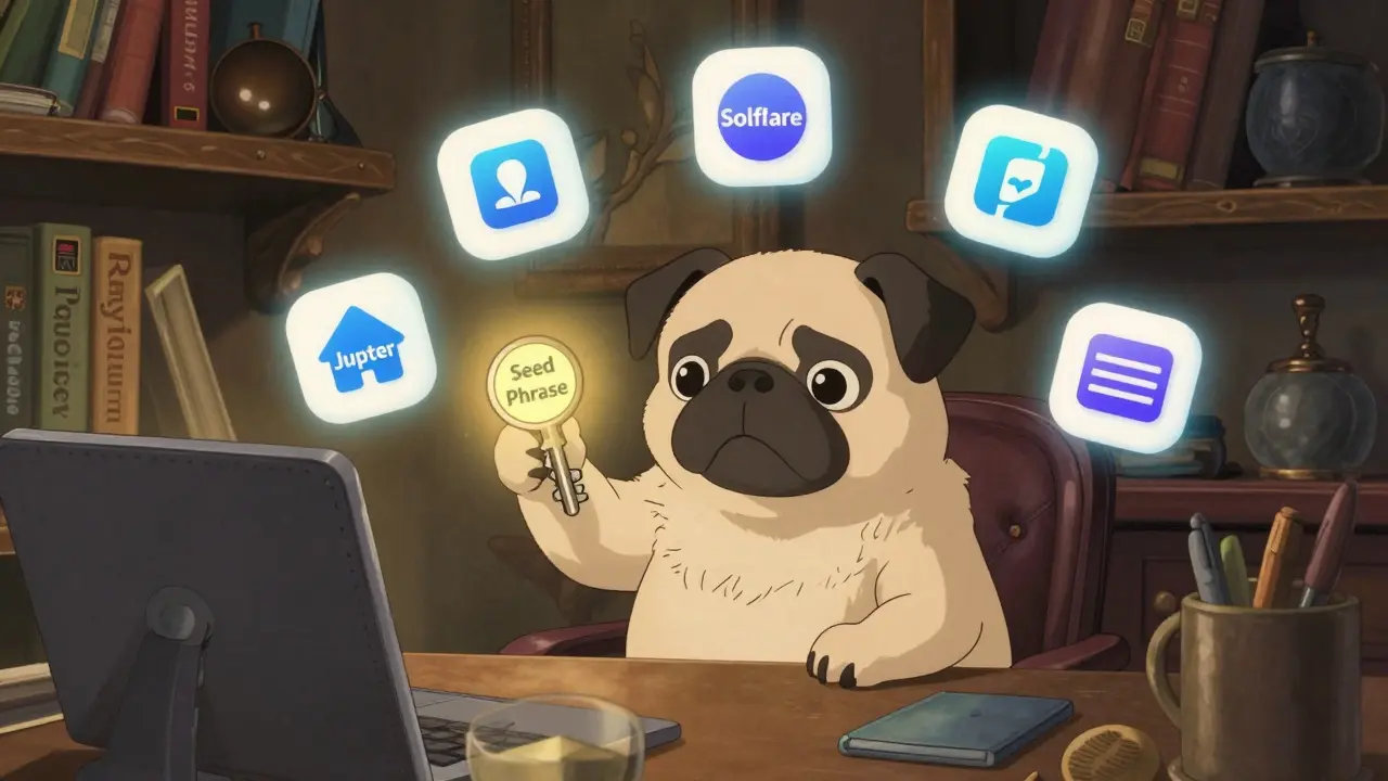 Pug securing seed phrase in Ghibli style